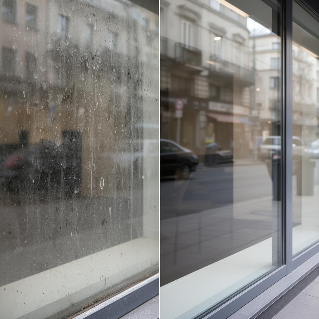 Before and after window cleaning result 2